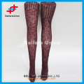 2015 Japanese stocking Women's sexy new style burgundy warm thigh high socks for wholesale